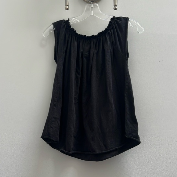 Chaser Black Ruffled Blouse Tank Top - Picture 2 of 4